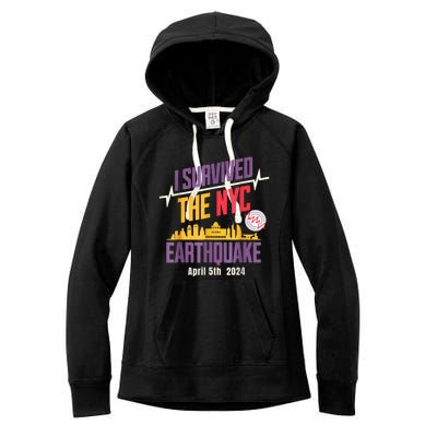 I Survived The Nyc Earthquake Women's Fleece Hoodie