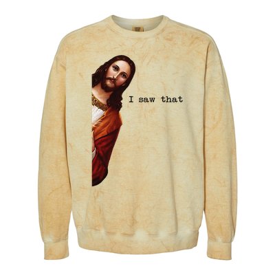 I Saw That Funny Jesus Christian Colorblast Crewneck Sweatshirt