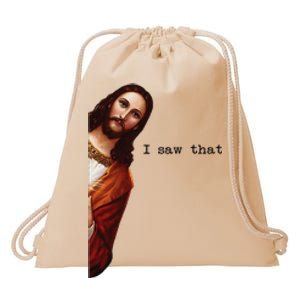 I Saw That Funny Jesus Christian Drawstring Bag