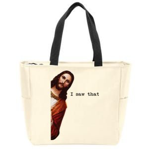 I Saw That Funny Jesus Christian Zip Tote Bag