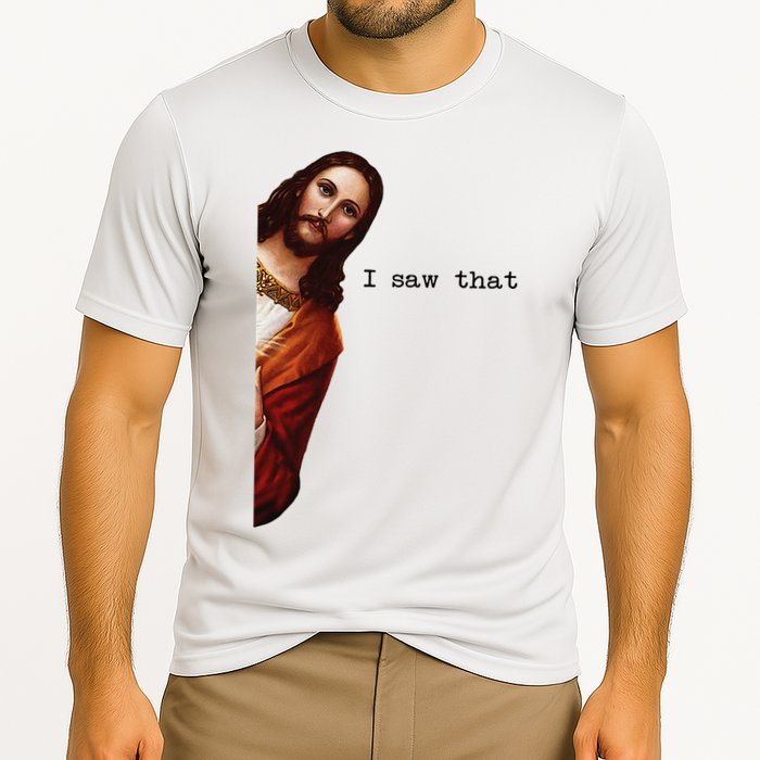 I Saw That Funny Jesus Christian Cooling Performance Crew T-Shirt