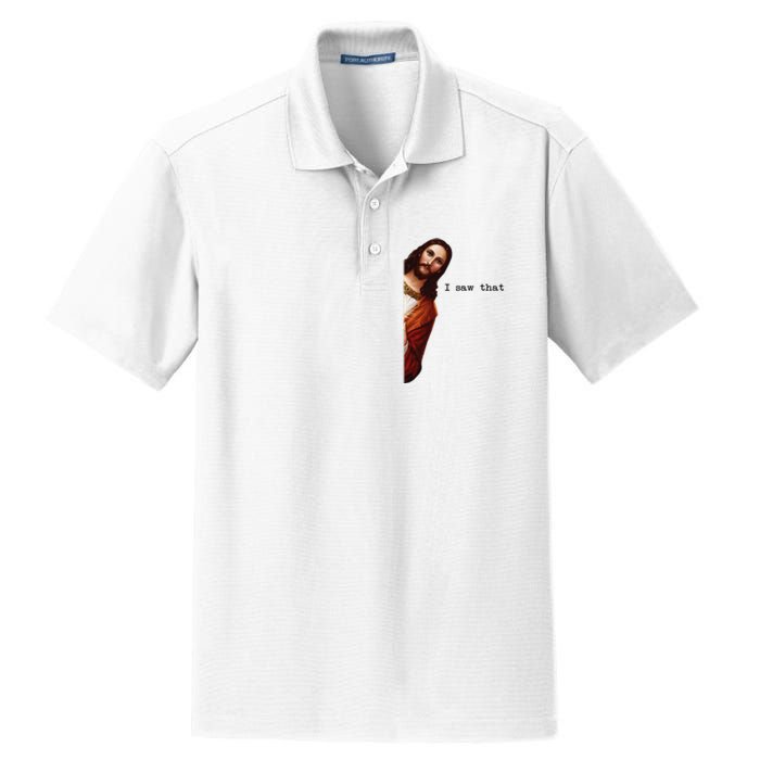 I Saw That Funny Jesus Christian Dry Zone Grid Polo