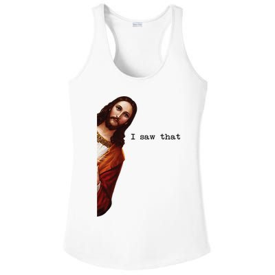 I Saw That Funny Jesus Christian Ladies PosiCharge Competitor Racerback Tank