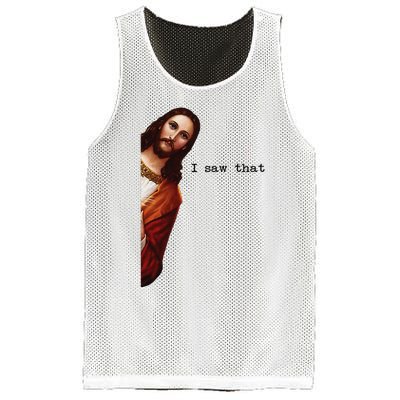 I Saw That Funny Jesus Christian Mesh Reversible Basketball Jersey Tank