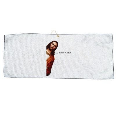 I Saw That Funny Jesus Christian Large Microfiber Waffle Golf Towel