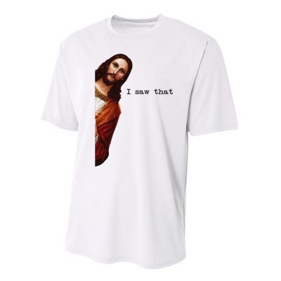 I Saw That Funny Jesus Christian Performance Sprint T-Shirt