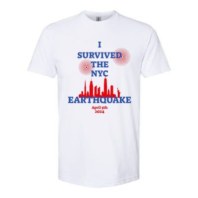 I Survived The Nyc Earthquake 2024 Softstyle CVC T-Shirt