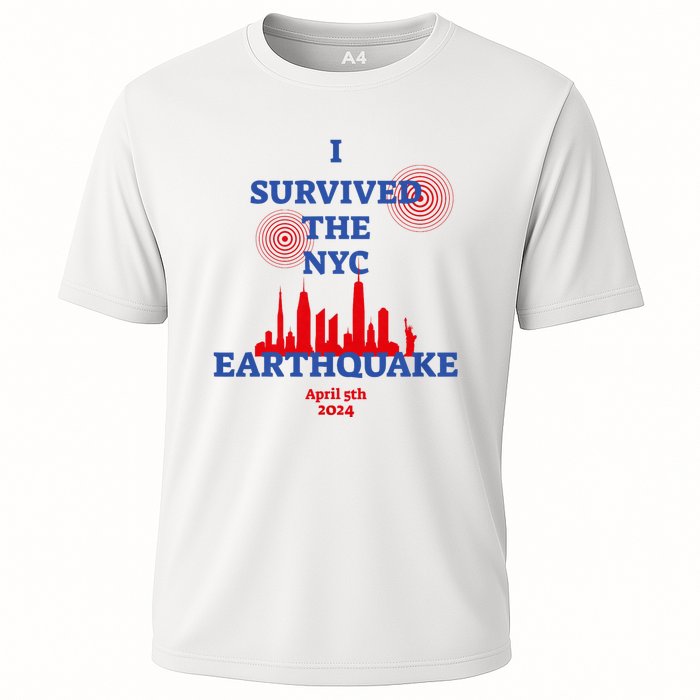 I Survived The Nyc Earthquake 2024 Cooling Performance Crew T-Shirt