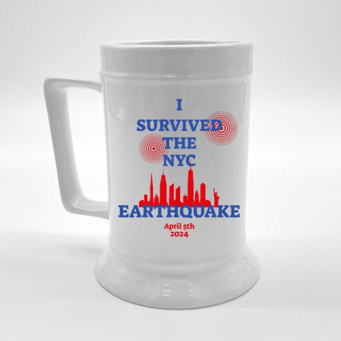 I Survived The Nyc Earthquake 2024 Beer Stein