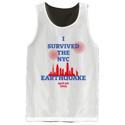 I Survived The Nyc Earthquake 2024 Mesh Reversible Basketball Jersey Tank