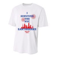 I Survived The Nyc Earthquake 2024 Performance Sprint T-Shirt