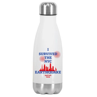 I Survived The Nyc Earthquake 2024 Stainless Steel Insulated Water Bottle