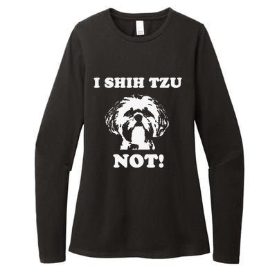 I Shih Tzu Not Funny Dog Lover Womens CVC Long Sleeve Shirt