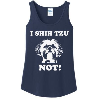 I Shih Tzu Not Funny Dog Lover Ladies Essential Tank