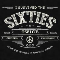 I Survived The Sixties Twice Built In 60s 60th Birthday Ladies PosiCharge Tri-Blend Wicking Tank