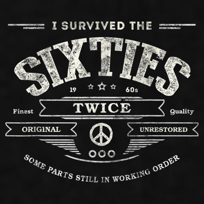 I Survived The Sixties Twice Built In 60s 60th Birthday Ladies PosiCharge Tri-Blend Wicking Tank