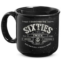 I Survived The Sixties Twice Built In 60s 60th Birthday 15oz Campfire Ceramic Mug