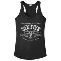 I Survived The Sixties Twice Built In 60s 60th Birthday Ladies PosiCharge Competitor Racerback Tank
