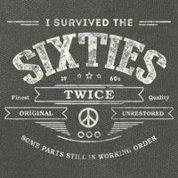 I Survived The Sixties Twice Built In 60s 60th Birthday Cotton Canvas Backpack