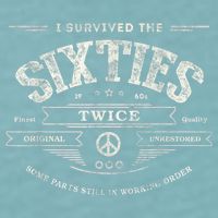 I Survived The Sixties Twice Built In 60s 60th Birthday Sueded Cloud Jersey T-Shirt