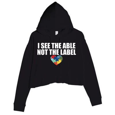 I See The ABLE Not The LABEL Crop Fleece Hoodie