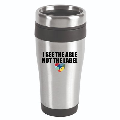I See The ABLE Not The LABEL 16oz Travel Tumbler