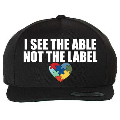 I See The ABLE Not The LABEL Wool Snapback Cap