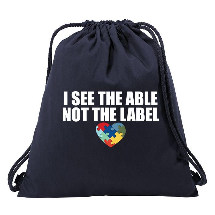 I See The ABLE Not The LABEL Drawstring Bag