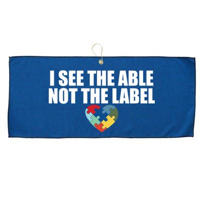 I See The ABLE Not The LABEL Large Microfiber Waffle Golf Towel