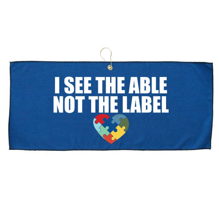 I See The ABLE Not The LABEL Large Microfiber Waffle Golf Towel