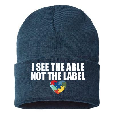 I See The ABLE Not The LABEL Sustainable Knit Beanie
