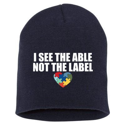 I See The ABLE Not The LABEL Short Acrylic Beanie