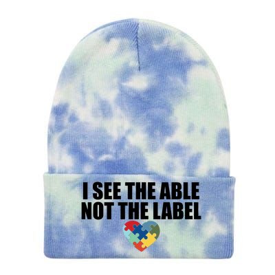 I See The ABLE Not The LABEL Tie Dye 12in Knit Beanie