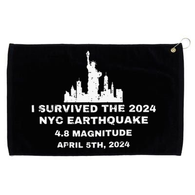 I Survived The 2024 Nyc Earthquake Funny Survived Grommeted Golf Towel