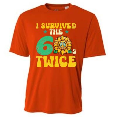 I Survived The 60s Twice Sixties 60s And 70s Year Sunflower Cooling Performance Crew T-Shirt