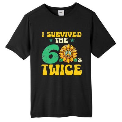 I Survived The 60s Twice Sixties 60s And 70s Year Sunflower Tall Fusion ChromaSoft Performance T-Shirt