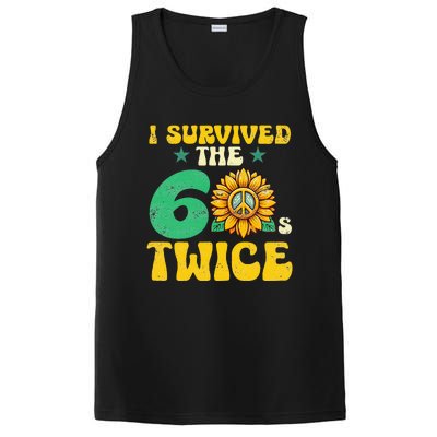 I Survived The 60s Twice Sixties 60s And 70s Year Sunflower PosiCharge Competitor Tank