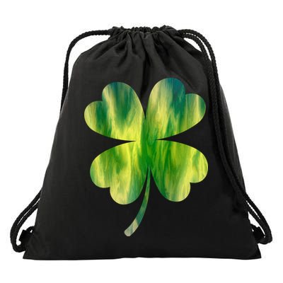 Irish Shamrock Tie Dye Happy St Patrick's Day Go Lucky Gift Drawstring Bag