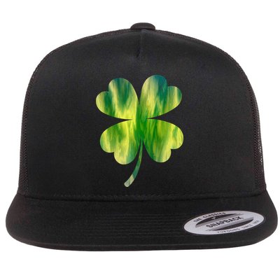 Irish Shamrock Tie Dye Happy St Patrick's Day Go Lucky Gift Flatbill Hat