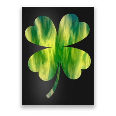Irish Shamrock Tie Dye Happy St Patrick's Day Go Lucky Gift Poster
