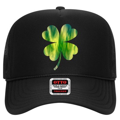 Irish Shamrock Tie Dye Happy St Patrick's Day Go Lucky Gift Trucker Hat