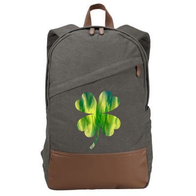 Irish Shamrock Tie Dye Happy St Patrick's Day Go Lucky Gift Cotton Canvas Backpack