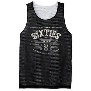 I SURVIVED The SIXTIES TWICE Built In 60s 70th 60th Birthday Mesh Reversible Basketball Jersey Tank