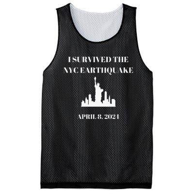 I Survived The Nyc Earthquake Mesh Reversible Basketball Jersey Tank