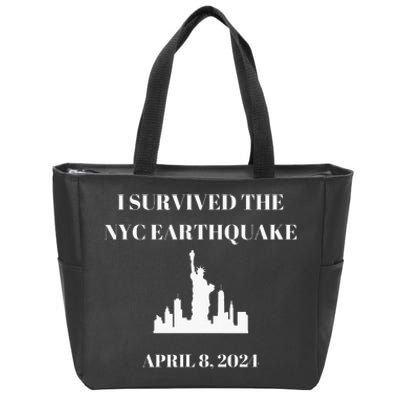 I Survived The Nyc Earthquake Zip Tote Bag