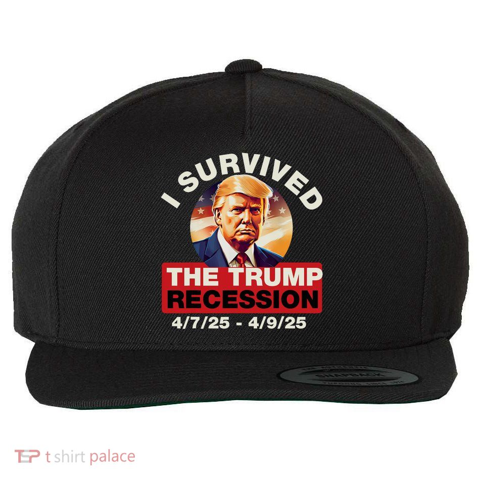 I Survived The Trump Recession Funny Wool Snapback Cap