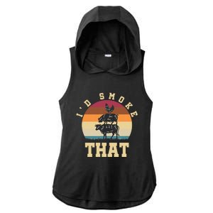 Id Smoke That Funny Smoked Pork Meat Lover Bbq Gift Barbecue Ladies PosiCharge Tri-Blend Wicking Draft Hoodie Tank