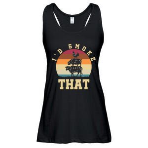 Id Smoke That Funny Smoked Pork Meat Lover Bbq Gift Barbecue Ladies Essential Flowy Tank