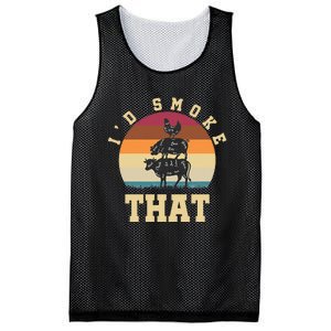 Id Smoke That Funny Smoked Pork Meat Lover Bbq Gift Barbecue Mesh Reversible Basketball Jersey Tank