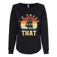 Id Smoke That Funny Smoked Pork Meat Lover Bbq Gift Barbecue Womens California Wash Sweatshirt